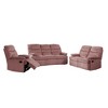Velvet Manual Recliner Chair with Tufted Cushion Back & Pillow Top Arms - 4 of 4