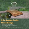All Things Cedar Wooden Bridge, Outdoor Garden Handcrafted Stylish Walkway for Backyards, Streams, or Ponds - 2 of 4