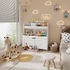 Kids Bookshelf, Toy Storage Organizer with Movable Drawer, Children Bookcase with Crossbar - 2 of 4