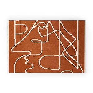 Nadja Abstract Face Sketch 4 Welcome Mat - society6 - 1 of 3