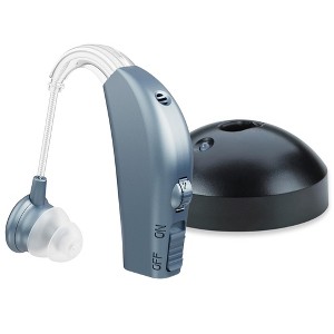 MEDca Digital Hearing Amplifier, Personal Hearing Enhancement Sound Amplifier with Extended Over 500hr Battery Life, Modern Blue - 1 of 4
