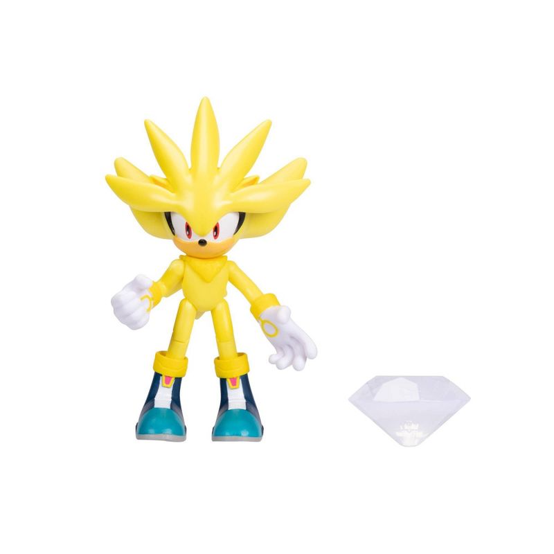 Sonic the Hedgehog Super Silver Action Figure with White Emerald Accessory, 1 of 8