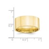 Black Bow Jewelry 10mm 10K White or Yellow Gold Flat Comfort Fit Band - 4 of 4