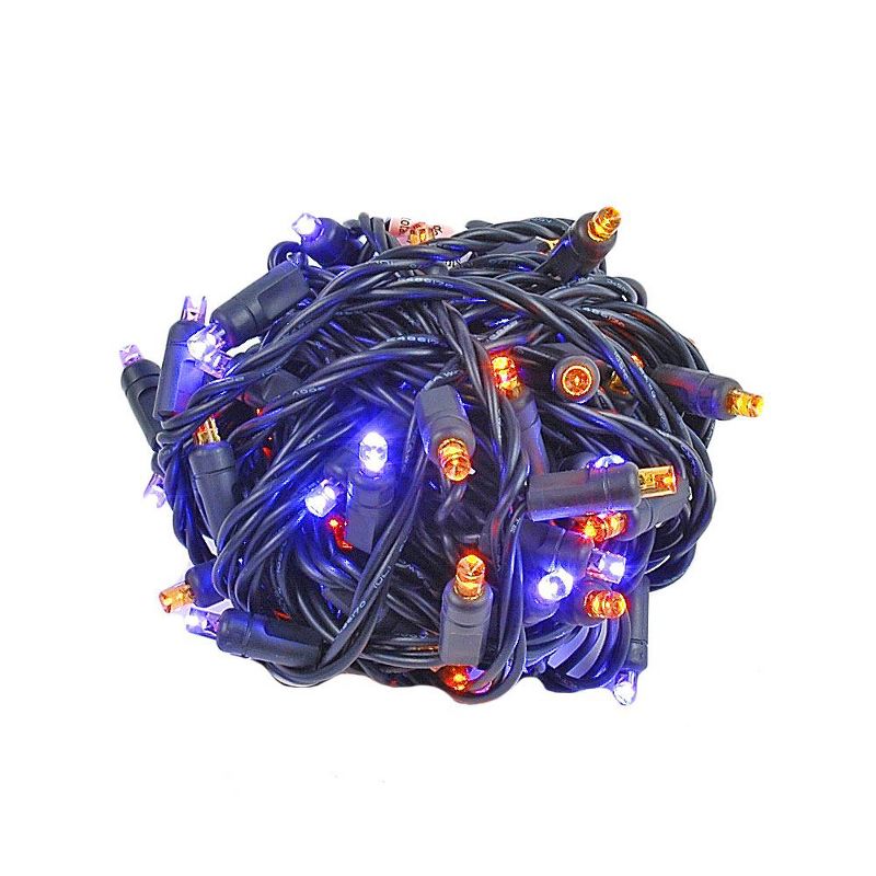Novelty Lights 50 Light LED Christmas Mini Light Set (Black Wire, 25 Feet), 1 of 8