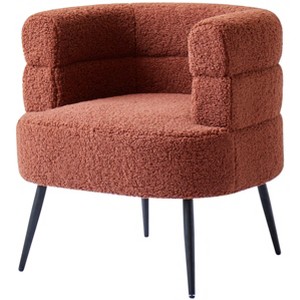 Nordlys Metal and Bouclé Lounge Chair Modern Design Style Upholstery Living Room - 1 of 4