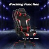 Costway Massage Gaming Chair Reclining Swivel Racing Office Chair w/Lumbar Support White\Blue\Grey\Red - image 4 of 4