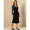 INSPIRE CHIC Women's Elegant Sheer Mesh Long Sleeve Ruffle Collar Crop Bolero - 4 of 4