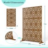 TOAOTBNBO Metal Privacy Screen with Stand, Decorative Privacy Fence Panels with Star Pattern, Outdoor Privacy Screen for Garden, Brown - 3 of 4