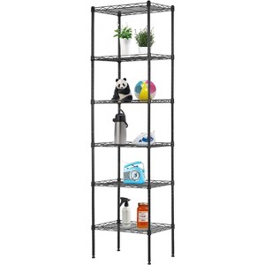 FDW 6 Tier Wire Shelving Unit Heavy Duty Storage Rack Metal Shelf Garage Organizer Shelves - 1 of 4