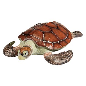 Design Toscano Flat Back Sea Turtle Statue - 1 of 2