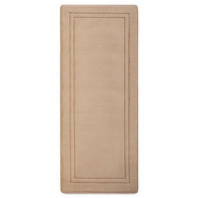 MICRODRY Quick Dry Memory Foam Luxury Framed Bath Mat Rug (Aqua, 24x58)