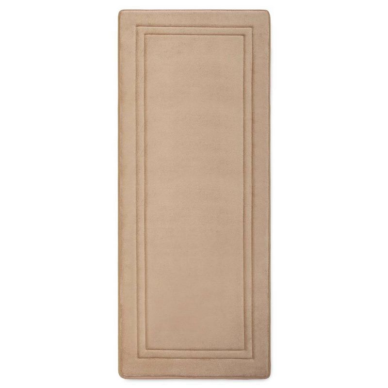 MICRODRY Quick Drying Framed Memory Foam Bath Mat/Runner with Skid Resistant Base, 1 of 3