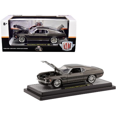 1970 Ford Mustang "Foose" Gambler 514 Jaguar British Racing Green Metallic with Black Stripes Ltd Ed 6880 pcs 1/24 Diecast Model Car by M2 Machines