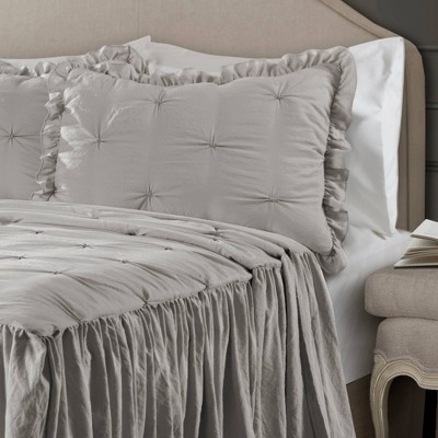 Lush Décor Ravello Pintuck Ruffle Skirt Bedspread & Sham Set, 3 of 11