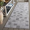 Milos MLO108 Power Loomed Indoor/Outdoor Runner Rug - Grey - 2'3"x8'- Safavieh - 2 of 4
