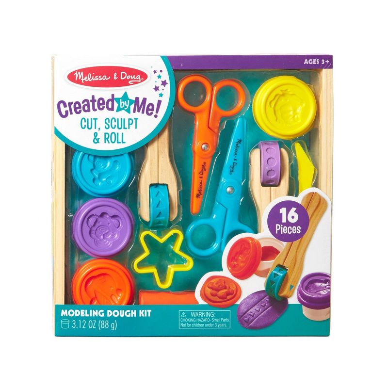 Melissa &#38; Doug Cut, Sculpt, and Roll Clay Play Set With 8 Tools and 4 Colors of Modeling Dough, 1 of 14