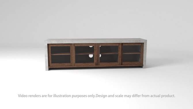 Briggin Industrial TV Stand for TVs up to 70&#34; Walnut/Cement - HOMES: Inside + Out, 2 of 9, play video