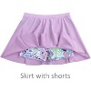 Girls Rash Guard Swimsuit Set Long Sleeve 2 Pieces Bathing Suit Swimming Skirt with Shorts 4-13Y - 3 of 3