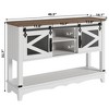 46" Entryway Table with Sliding Barn Doors, Farmhouse Console Table with Storage - 2 of 4