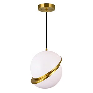 CWI Lighting Gemini 1 Light Pendant With Brass Finish - 1 of 4