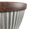 Westlake Large 15 in. Galvanized Finish with Bronze Trim Planter - Southern Patio - 3 of 4