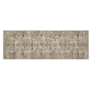 Washable Area Rug – Non-Slip Ultra-Thin Low Pile Vintage Oriental Distressed Carpet for Living Room, Bedroom, Dining, Office & Nursery, Multi-Color - 1 of 4