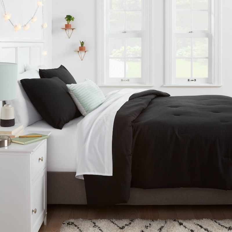 Microfiber Micro Texture Comforter - Room Essentials™, 3 of 9