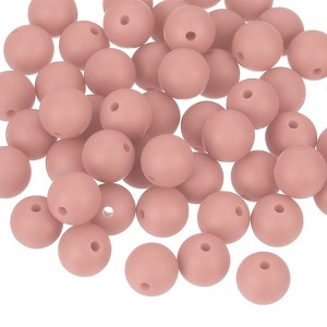 Unique Bargains Round Loose Silicone Beads for DIY Keychain Jewelry Making 50 Pcs - 1 of 4