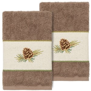 Linum Home Textiles 100% Turkish Cotton PIERRE Embellished Towel Set - 1 of 2