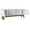Sapphtopaz Modern TV Stand Media TV Console for TVs Up to 55" with Storage Cabinets & 2 Open Shelves TV Stand with Wood Leg for Living Room - 3 of 4