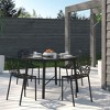 LeisureMod Devon Modern Aluminum Outdoor Stackable Dining Chair Set of 4 - 2 of 4