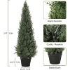 Coucheta Artificial Topiary Trees - Faux Cedar & Cypress in 3-5FT Sizes with UV-Resistant & Pot Options for Indoor/Outdoor Home & Garden Decor - 3 of 4
