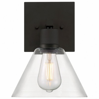 Martini Glass Inspired Matte Black LED Wall Sconce