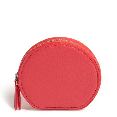 Vera Bradley Women's Outlet Faux Leather Essential Round Zip Pouch