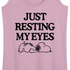 Women's - Peanuts - Resting My Eyes Snoopy Graphic Racerback Tank - 2 of 4