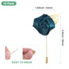 Unique Bargains Mens Golden Leaf Rose Lapel Boutonnieres Pin for Wedding 12 Pcs - 3 of 4