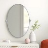 TEHOME Pivoting Oval Metal Framed Wall Mounted Bathroom Vanity Mirror - 2 of 4