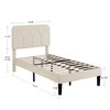 VECELO Bed Frame Premium Upholstered Platform with Height Adjustable Headboard - image 3 of 4