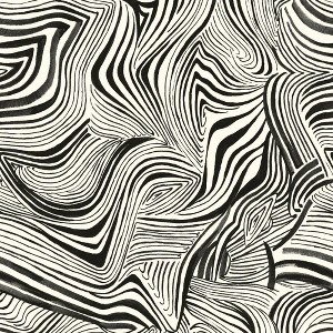 Tempaper & Co.® x Novogratz Zebra Marble Removable Peel and Stick Wallpaper, White and Black, 28 sq. ft.: Contemporary Abstract Design - 1 of 4