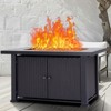 44 Inch Propane Outdoor Fire Pit Table, 50000BTU , Slate Tabletop with Hidden Ignition, Glass Stones & Rain Cover for Garden Patio Outdoor Use - 2 of 4