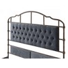 Metal Queen Size Bed Frame With Upholstered Headboard And Footboard, Heavy Duty Metal Slats Supports, No Noise, No Box Spring Needed, Easy Assembly - 3 of 4