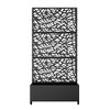 Dovelina Iron Black Arch Mobile Planters Planting Box Trellis for Climbing Plants - 2 of 4