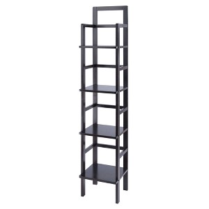 Aiden Narrow Bakers Rack Coffee - Winsome Wood: 4-Tier Storage, Lacquered Wood Finish, Fixed Shelves - 1 of 4