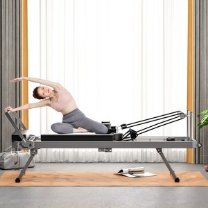 VisioGear Pilates Core Bed, Foldable Yoga Studio Same Commercial Fitness Equipment, Black, 86.61*24.21*28.74 - 1 of 4