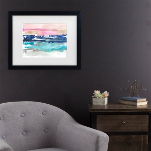 Trademark Fine Art Jennifer Goldberger Indigo Sunset I Matted Framed Art - 1 of 4