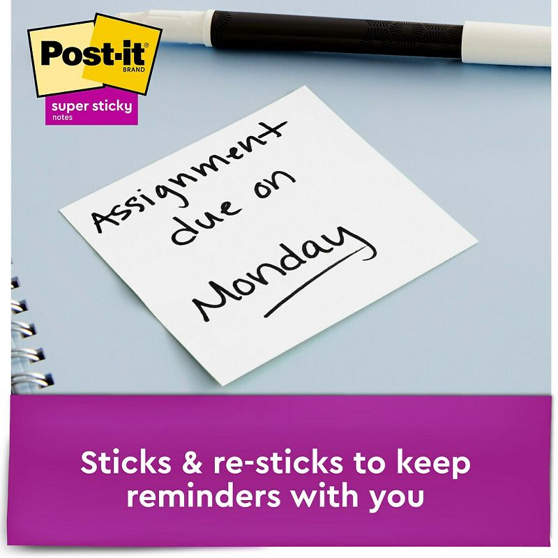 Post-it Super Sticky Notes 3  x 3  White 90 258343, 3 of 10
