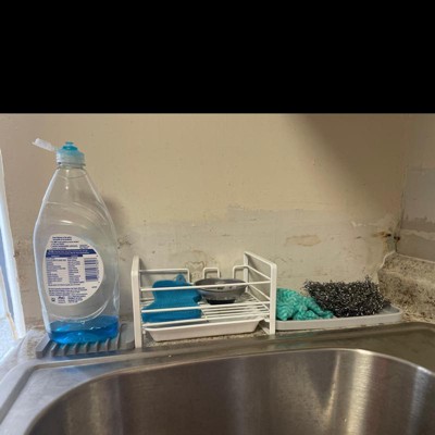 Mdesign Silicone Kitchen Sink Storage Tray For Sponge, Scrubber : Target