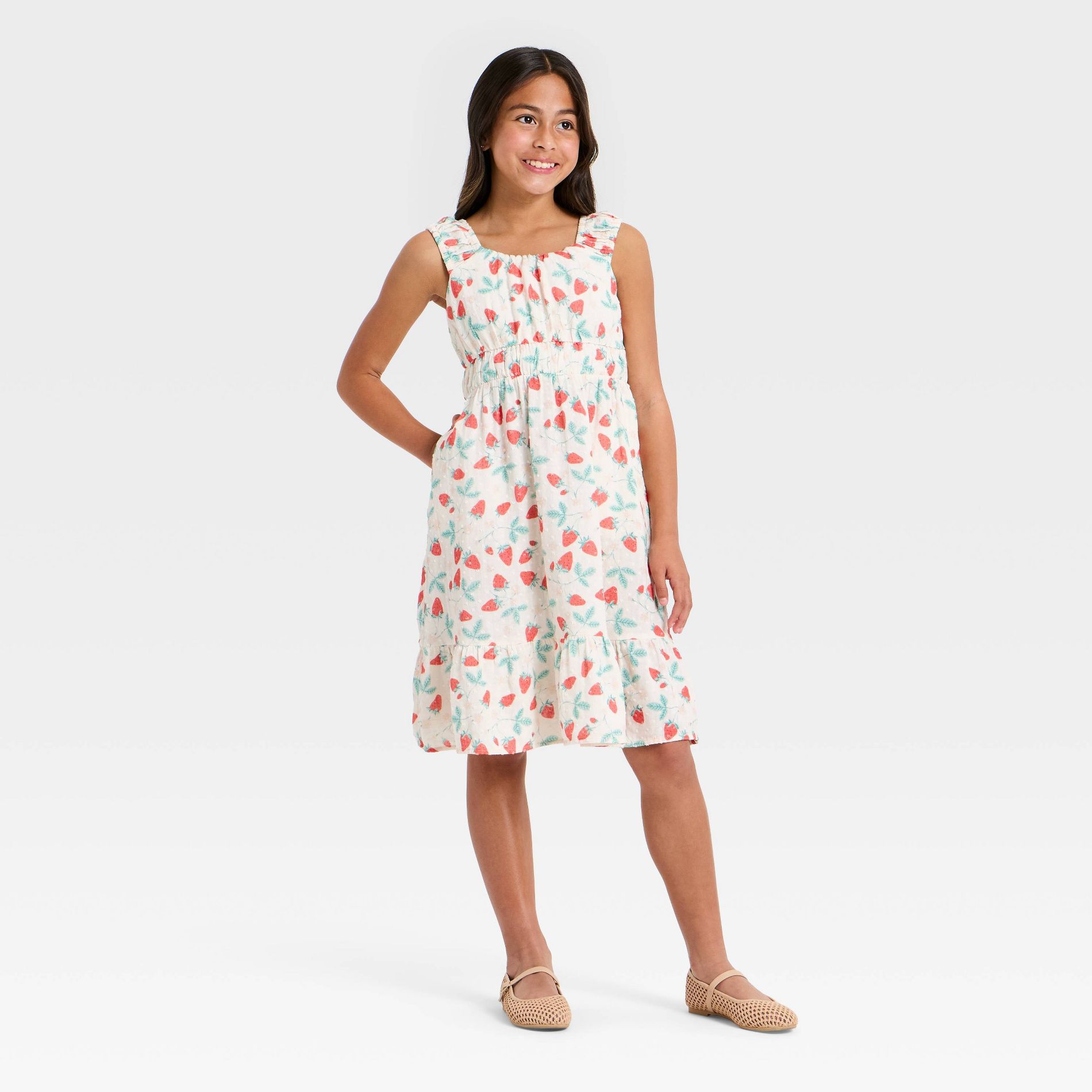 Girls' Woven Midi A-Line Dress - Cat & Jack™