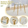 CAVINAS Modern Round Dining Table with Glass Top & Gold-Plated Metal Legs, Minimalist Circular Dining Table for 4-6, Kitchen Table for Dining Room - 3 of 4