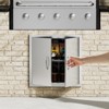 VEVOR BBQ Access Door, 24W x 24H Inch Double Outdoor Kitchen Door, Stainless Steel Flush Mount Door,Double Wall Vertical Door with Handles and Hooks - 2 of 4